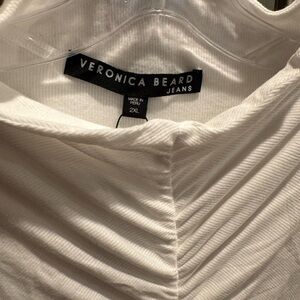 Veronica Beard Cream Textured Top